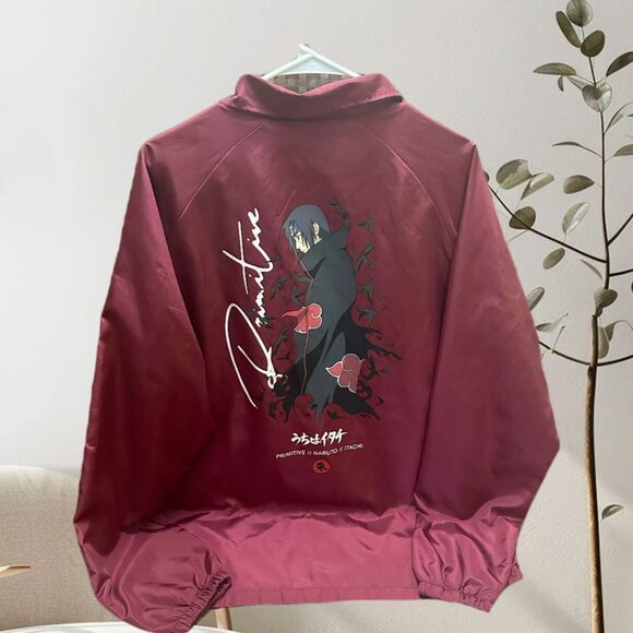 NARUTO Primitive x Naruto Burgundy Jacket XL - Picture 3 of 13